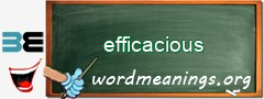 WordMeaning blackboard for efficacious